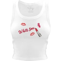 Women's Tiny Turnip White Chicago White Sox Lipstick Crop Tank Top