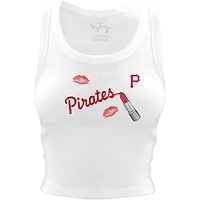 Women's Tiny Turnip White Pittsburgh Pirates Lipstick Crop Tank Top