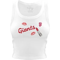 Women's Tiny Turnip White San Francisco Giants Lipstick Crop Tank Top