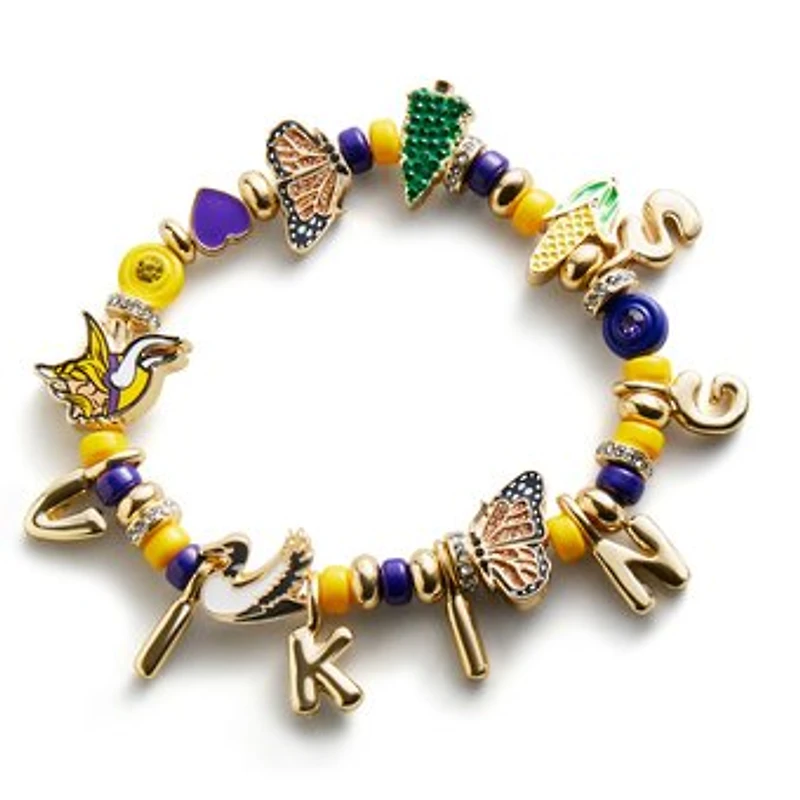 BaubleBar Minnesota Vikings Motif Beaded Bracelet