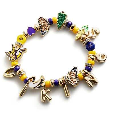 BaubleBar Minnesota Vikings Motif Beaded Bracelet