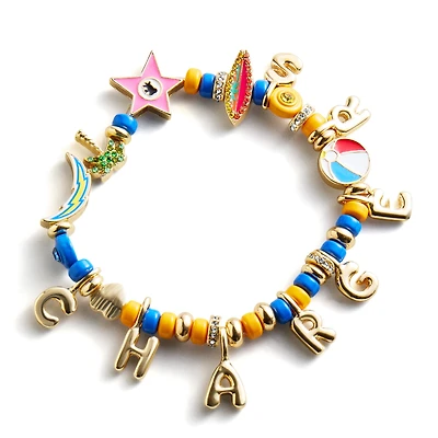 BaubleBar Los Angeles Chargers Motif Beaded Bracelet