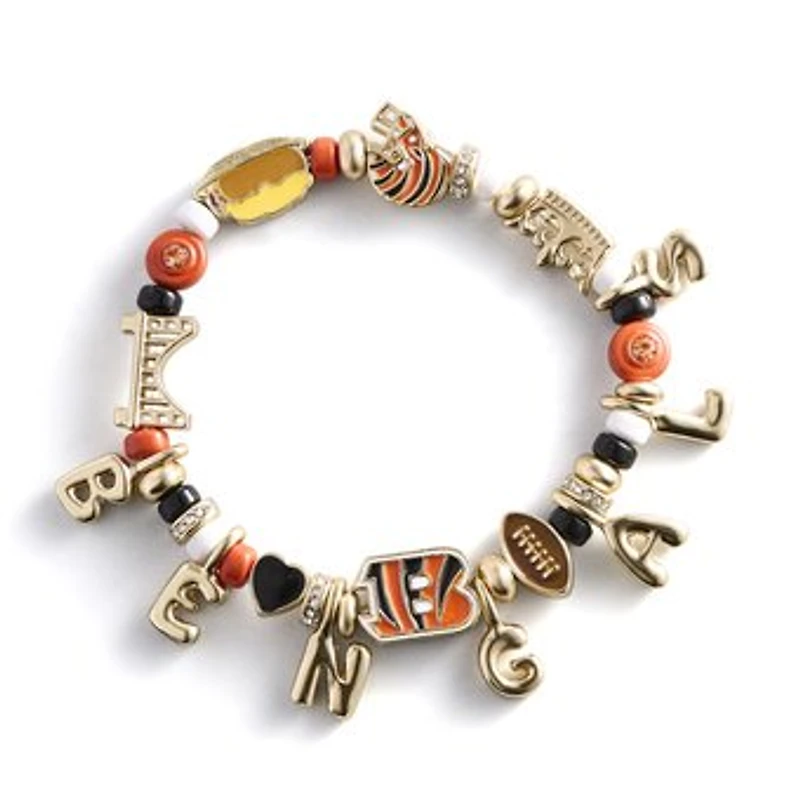 BaubleBar Cincinnati Bengals Motif Beaded Bracelet