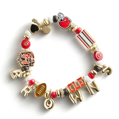 BaubleBar Cleveland Browns Motif Beaded Bracelet