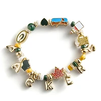 BaubleBar Green Bay Packers Motif Beaded Bracelet