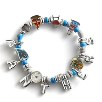 BaubleBar Carolina Panthers Motif Beaded Bracelet