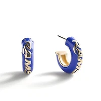 BaubleBar Los Angeles Rams Puffy Enamel Hoop Earrings