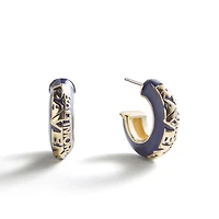 BaubleBar Baltimore Ravens Puffy Enamel Hoop Earrings