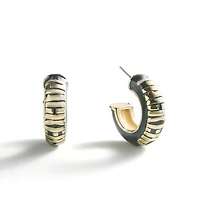 BaubleBar Green Bay Packers Puffy Enamel Hoop Earrings