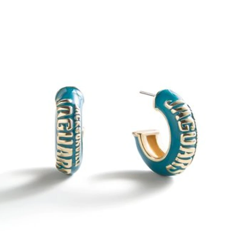 BaubleBar Jacksonville Jaguars Puffy Enamel Hoop Earrings