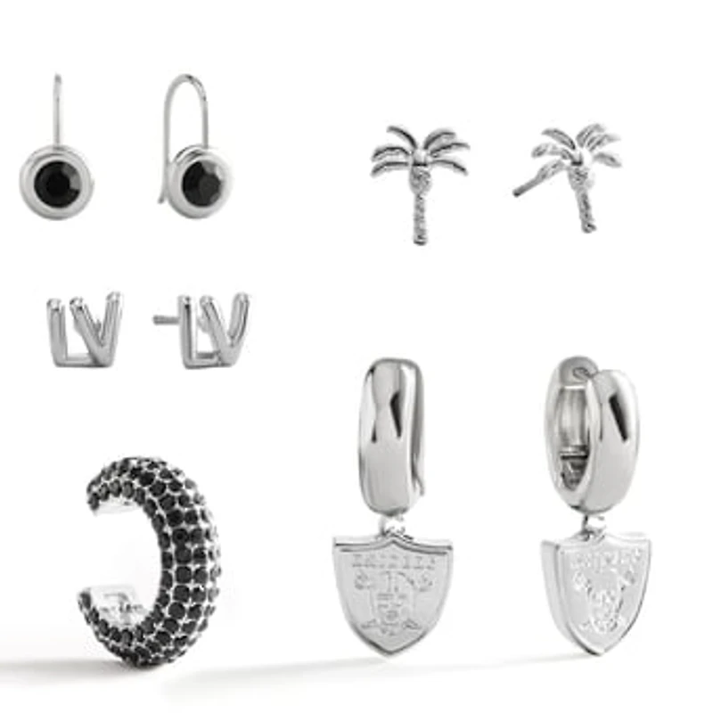 BaubleBar Las Vegas Raiders Mixed Earring Set