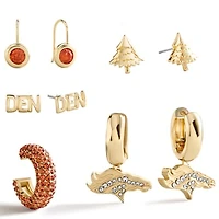 BaubleBar Denver Broncos Mixed Earring Set
