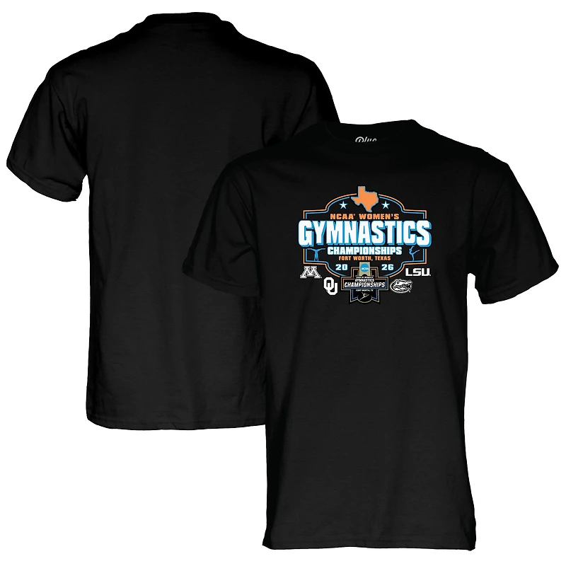 Unisex Blue 84 Black 2026 NCAA Women's Gymnastics Championship T-Shirt