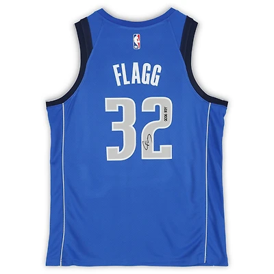 Cooper Flagg Dallas Mavericks Autographed Blue Nike Icon Swingman Jersey with "2026 ROY" Inscription
