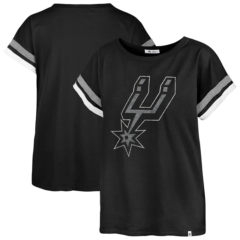 Women's '47  Black San Antonio Spurs Premier Skylar T-Shirt