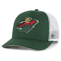 Men's '47 Green/White Minnesota Wild Logo Trucker Adjustable Hat