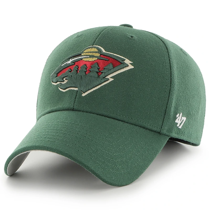 Men's '47 Green Minnesota Wild Wordmark Back Strap MVP Adjustable Hat