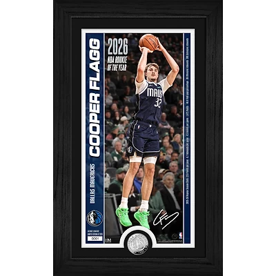Cooper Flagg Dallas Mavericks Highland Mint 2026 NBA Rookie of the Year Silver Coin Pano Photo Mint