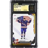 Megan Keller Team USA 2026 Topps Now Olympics OT Winner Delivers Olympic Gold to Team USA Gold Foil #15 #/50 CGC Authenticated PRISTINE 10 Card