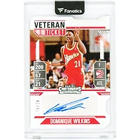 Dominique Wilkins Atlanta Hawks Autographed 2024-25 Panini Silhouette Contenders Veteran Ticket #VST-WIL #18/24 Card