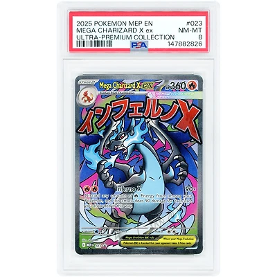 Mega Charizard X EX 2025 Pokemon Mega Evolution Black Star Promos Ultra Premium Collection #023 PSA Authenticated 8 Card