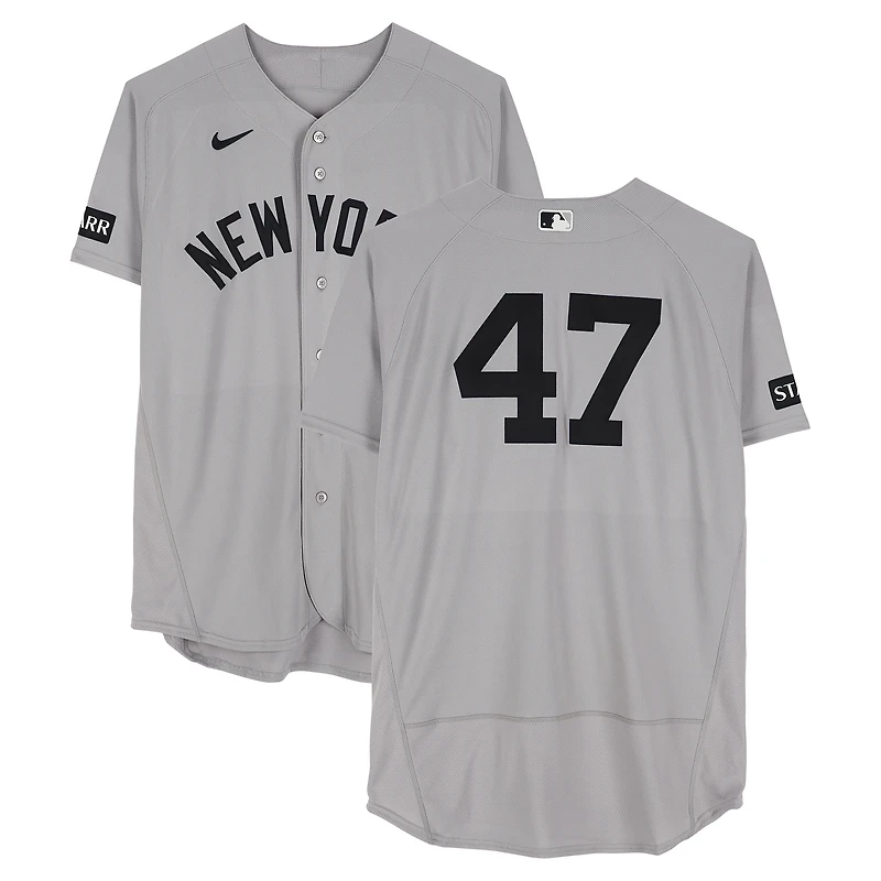 Brent Headrick New York Yankees Game-Used #47 Gray Jersey vs. San Francisco Giants on March 25, 2026