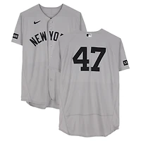 Brent Headrick New York Yankees Game-Used #47 Gray Jersey vs. San Francisco Giants on March 25, 2026