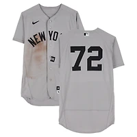 Jose Caballero New York Yankees Game-Used #72 Gray Jersey vs. San Francisco Giants on March 25, 2026