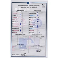 New York Yankees Game-Used Lineup Card vs. Seattle Mariners on March 31, 2026
