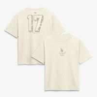 Women's Shohei Ohtani Cream Los Angeles Dodgers Name & Number T-Shirt