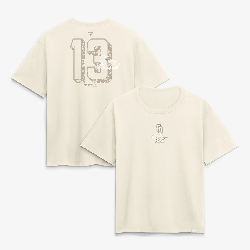 Women's Manny Machado Cream San Diego Padres Name & Number T-Shirt