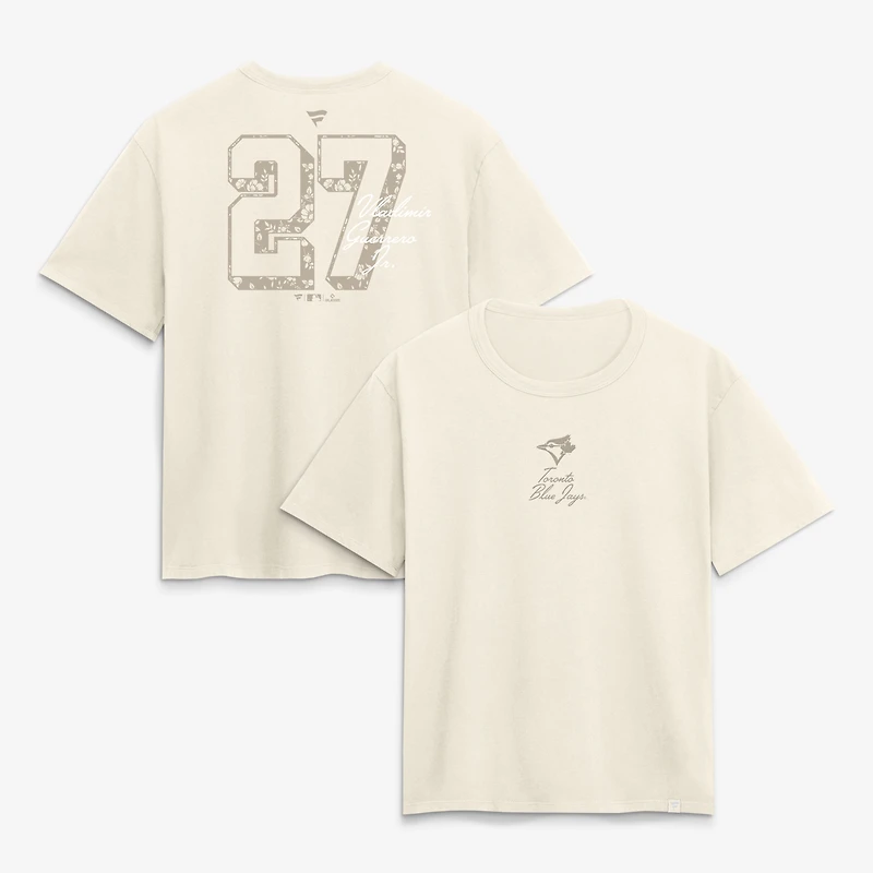 Women's Vladimir Guerrero Jr. Cream Toronto Blue Jays Name & Number T-Shirt