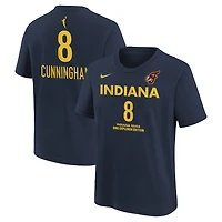 Youth Nike Sophie Cunningham Navy Indiana Fever Explorer Edition Name & Number T-Shirt