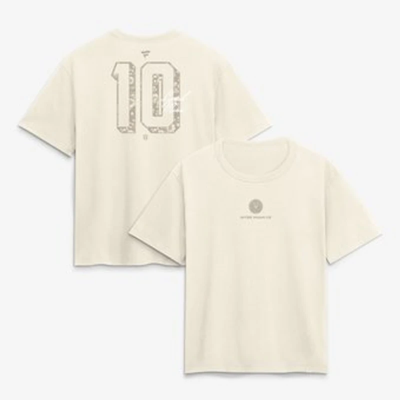 Women's Cream Lionel Messi Inter Miami CF Legacy Name & Number T-Shirt