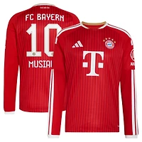 Men's adidas Jamal Musiala Red Bayern Munich 2026/27 Home Replica Long Sleeve Jersey