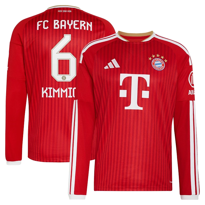 Men's adidas Joshua Kimmich Red Bayern Munich 2026/27 Home Replica Long Sleeve Jersey