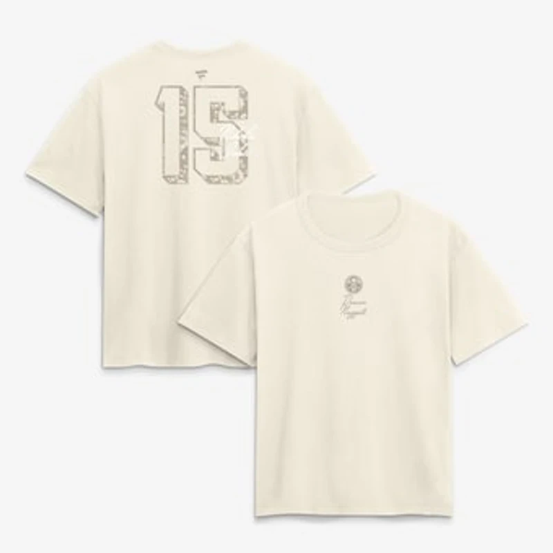 Women's Nikola Jokić Cream Denver Nuggets Floral Name & Number T-Shirt