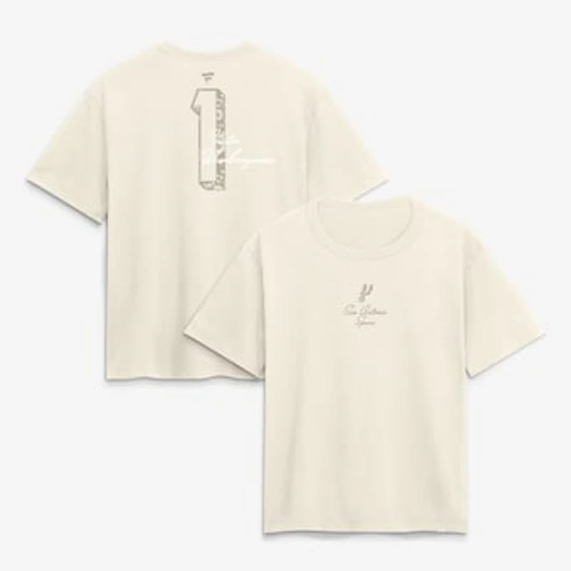 Women's Victor Wembanyama Cream San Antonio Spurs Floral Name & Number T-Shirt