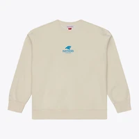 Men's Mitchell & Ness Cream Carolina Panthers Core Essentials Micro Logo Fleece Sweatshirt