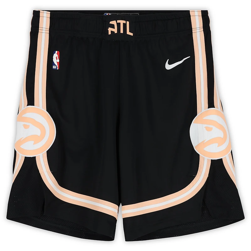 Atlanta Hawks Team-Issued Black City Shorts from the 2025-26 NBA Season