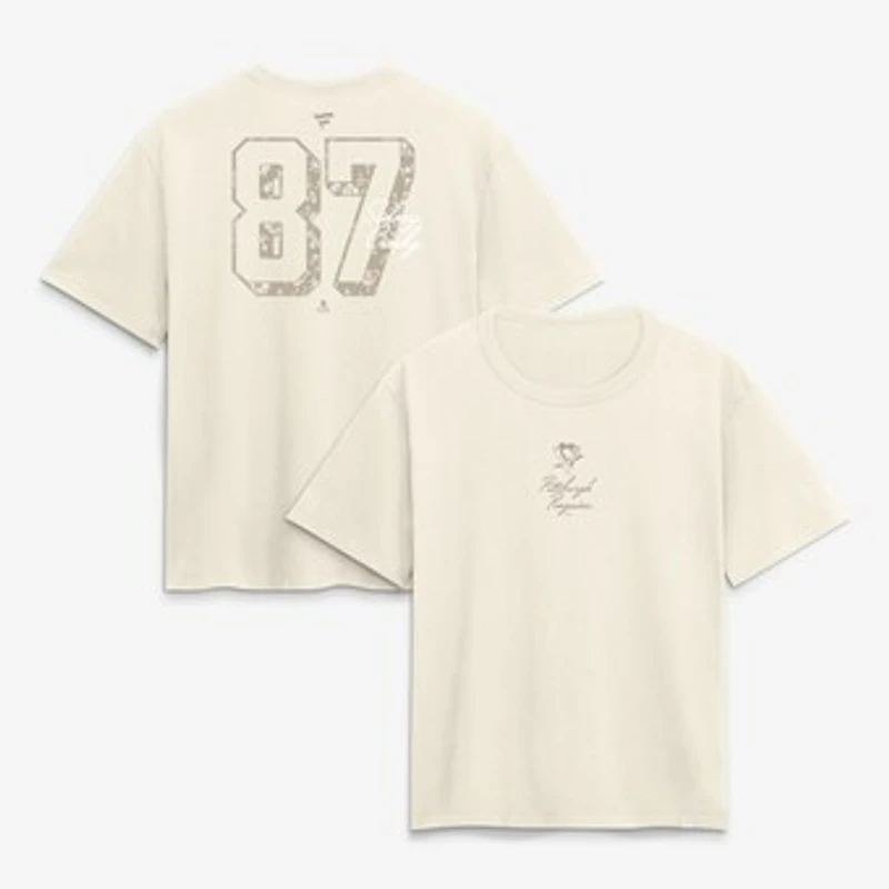 Women's Sidney Crosby Cream Pittsburgh Penguins Fashion Name & Number T-Shirt