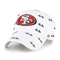 Unisex '47 White San Francisco 49ers Confetti Clean Up Adjustable Hat