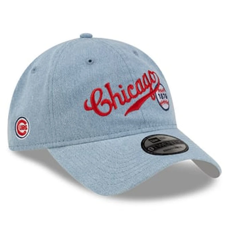 Men's New Era x Alice & Wonder Denim Chicago Cubs 9TWENTY Adjustable Hat