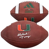 Malachi Toney Miami Hurricanes Autographed adidas Dime Game Football