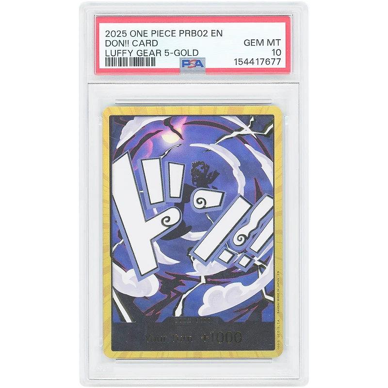 Don!! 2025 One Piece The Best Vol. 2 Luffy Gear 5 Gold #NNO PSA Authenticated 10 Card
