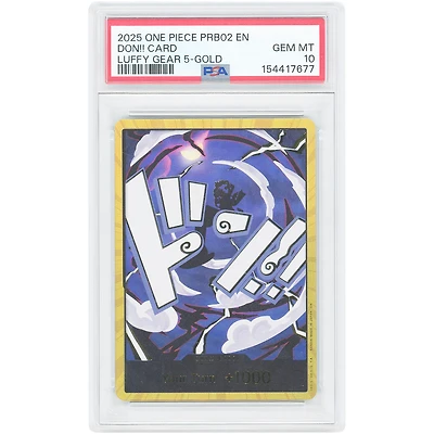 Don!! 2025 One Piece The Best Vol. 2 Luffy Gear 5 Gold #NNO PSA Authenticated 10 Card