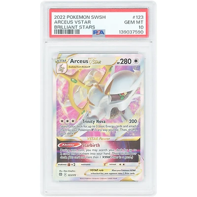 Arceus VSTAR 2022 Pokemon Brilliant Stars Ultra Rare #123 PSA Authenticated 10 Card