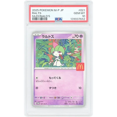 Ralts 2025 Pokemon McDonald's Promo Japanese Promo #021 PSA Authenticated 10 Card