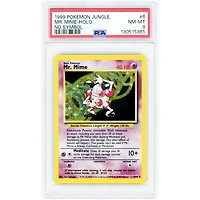 Mr. Mime 1999 Pokemon Jungle No Symbol Error Holo Rare #6 PSA Authenticated 8 Card