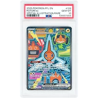 Rotom EX 2025 Pokemon Phantasmal Flames Special Illustration Rare #126 PSA Authenticated 10 Card